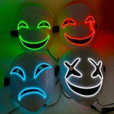 LED red mask mask cosplay fancy dress Halloween party mask Event piero battery light mask 