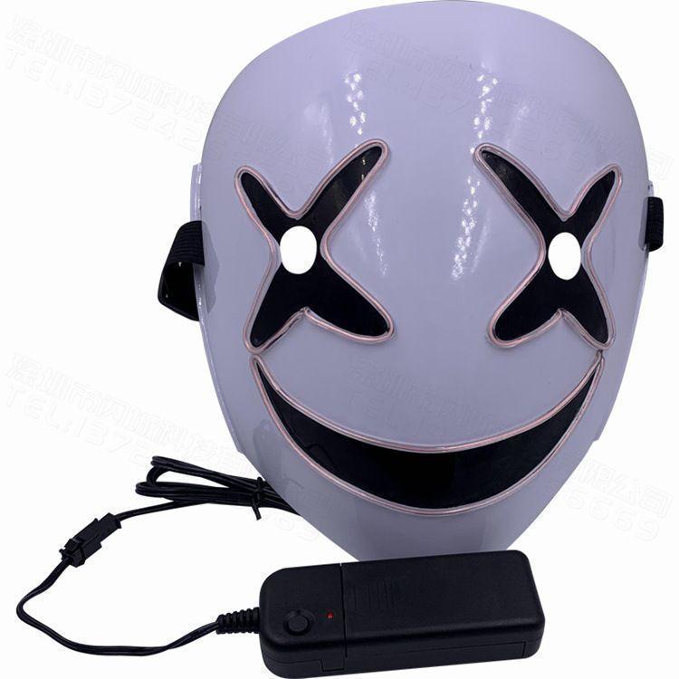 LED red mask mask cosplay fancy dress Halloween party mask Event piero battery light mask 