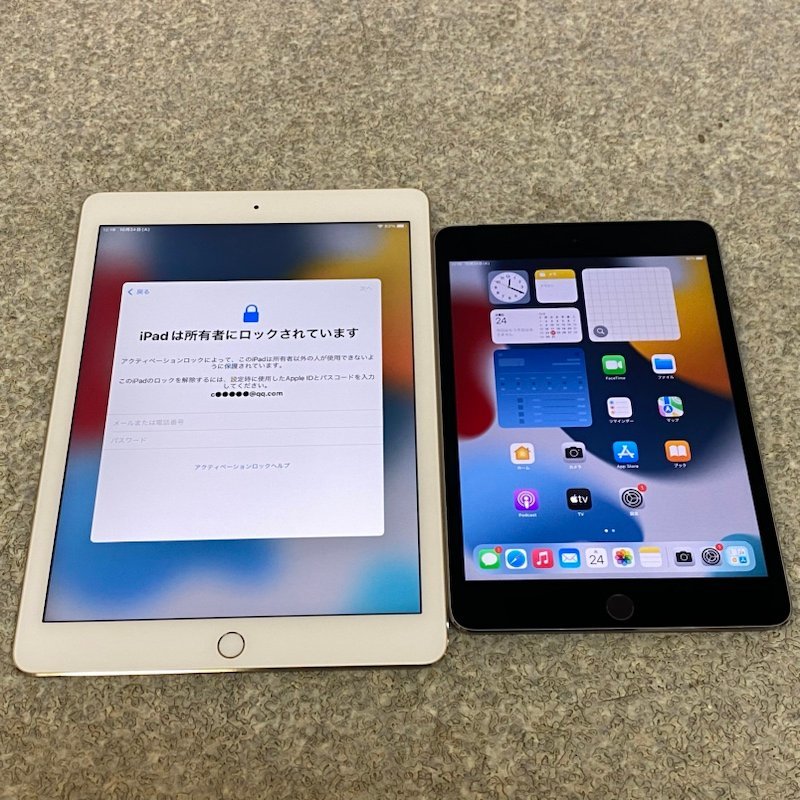 ジャンク】 iPad 2台セット iPad mini4 A1550 MK762J/A + iPad Air 2