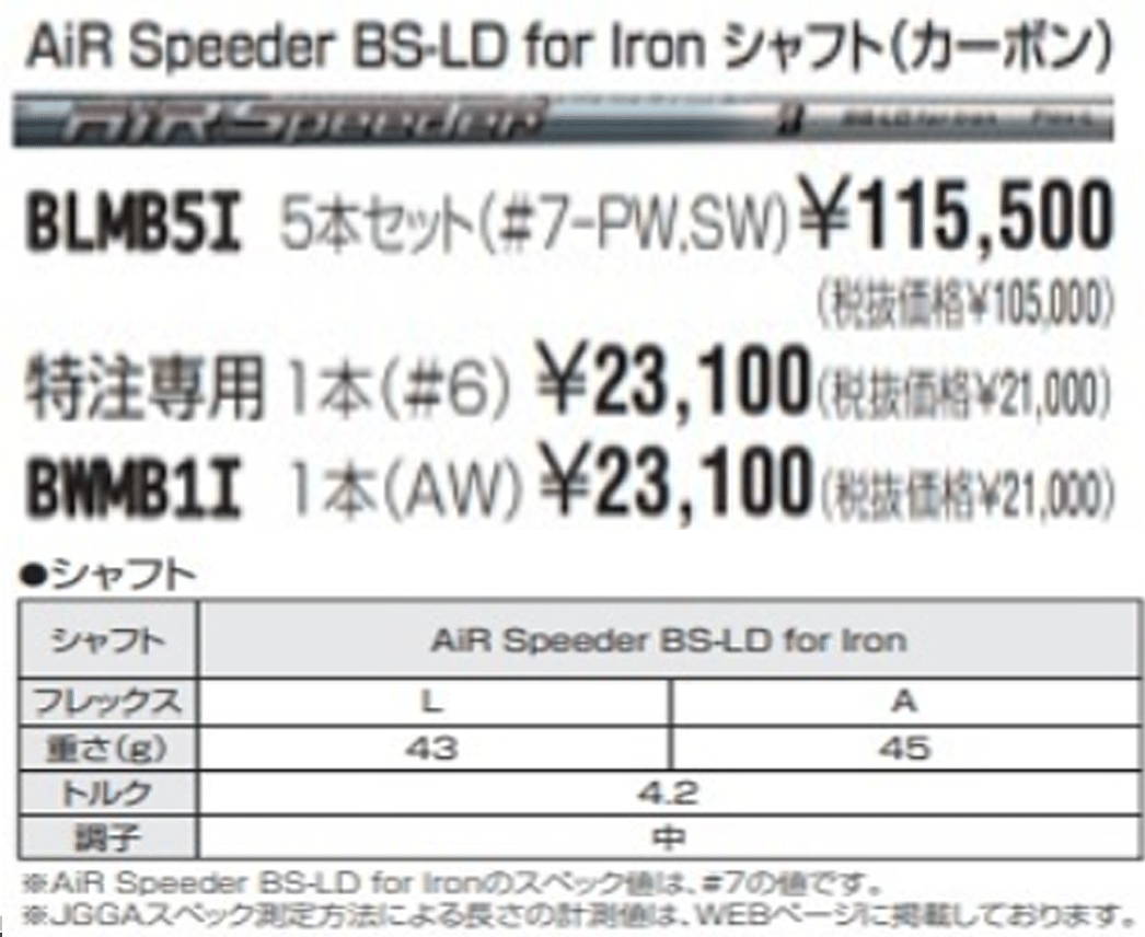 新品■レディース■ブリヂストン■2022.3■B-LD■B-レディー■単品アイアン■A-WEDGE■FUJIKURA AIR SPEEDER BS-LD for IRON■L■_画像6