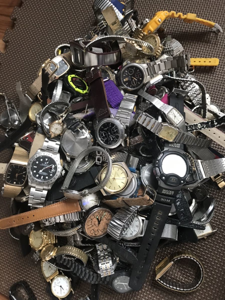 腕時計 ジャンク 大量 SEIKO CITIZEN CASIO BVLGARI OMEGA agnes b. 200本以上 ジャンク品 セット 現状品 パーツ取り