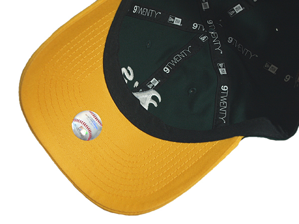 ニューエラ NEW ERA MLB ストラップバックキャップ 帽子 9TWENTY CORE CLASSIC REPLICA オークランド アスレチックス グリーンイエロ―_画像6