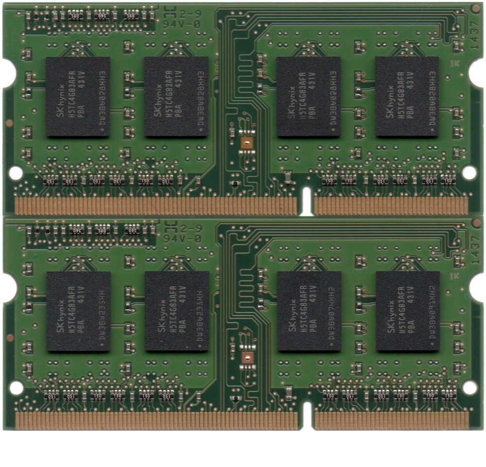 SanMax Technologies DDR3-1600 (PC3-12800S) 4GBx2枚 合計8GB ノートPC用 SMD3-S4G28HA-16K 両面実装(1Rx8) 動作確認済【中古】H710_Memtestでの検査の結果エラーなし！