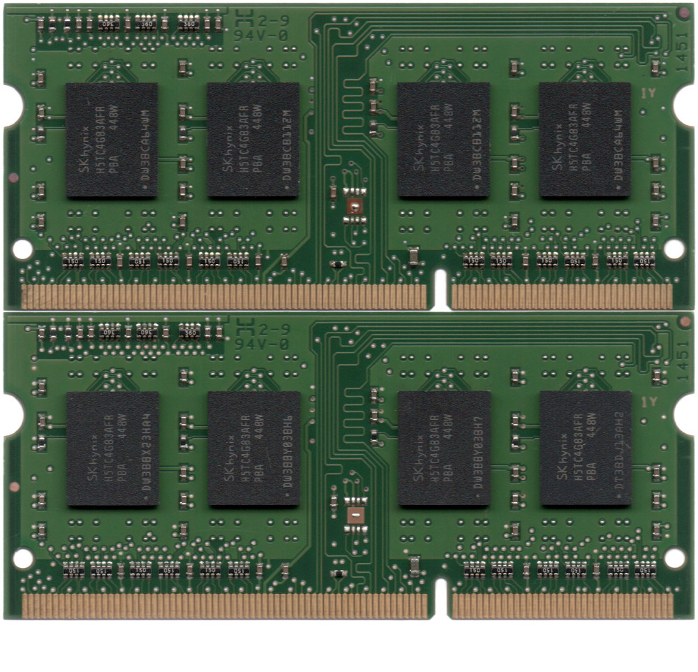 SanMax Technologies DDR3-1600 (PC3-12800S) 4GBx2枚 合計8GB ノートPC用 SMD3-S4G28HA-16K 両面実装(1Rx8) 動作確認済【中古】H798_Memtestでの検査の結果エラーなし！