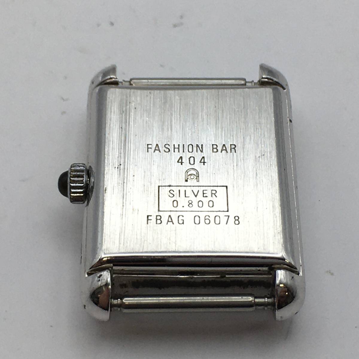 ◯C7-152 Fashion Bar 404 2針 レディース 手巻き 腕時計 ベルト欠品 『SILVER 0.800』記載 稼働品_画像4