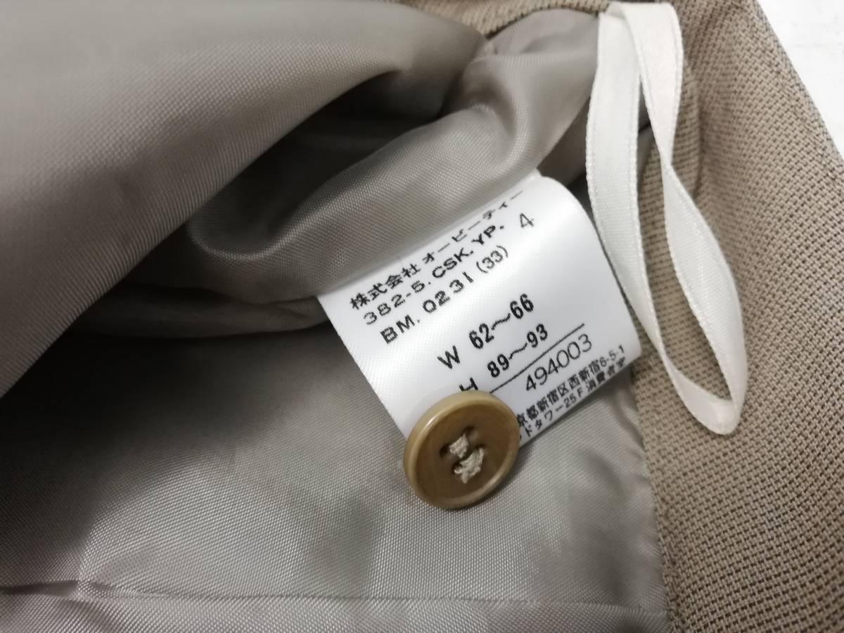 J9-283　Calvin Klein/カルバンクライン　レディースセットアップスーツ　4　ウール/ナイロン混　ネイビー系【中古品】_画像7