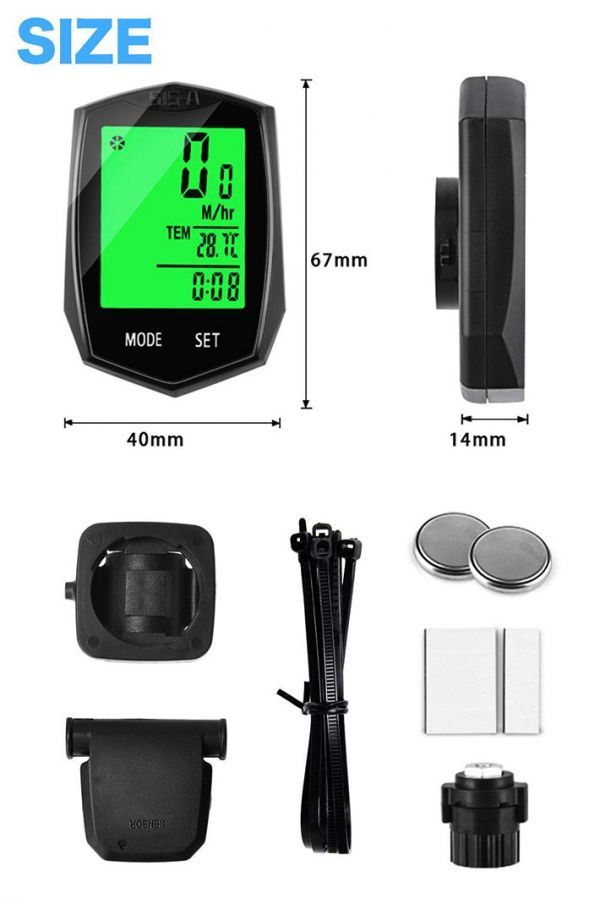 【送料無料】高機能サイクルコンピュータ 自転車 スピードメーター サイコンの画像8
