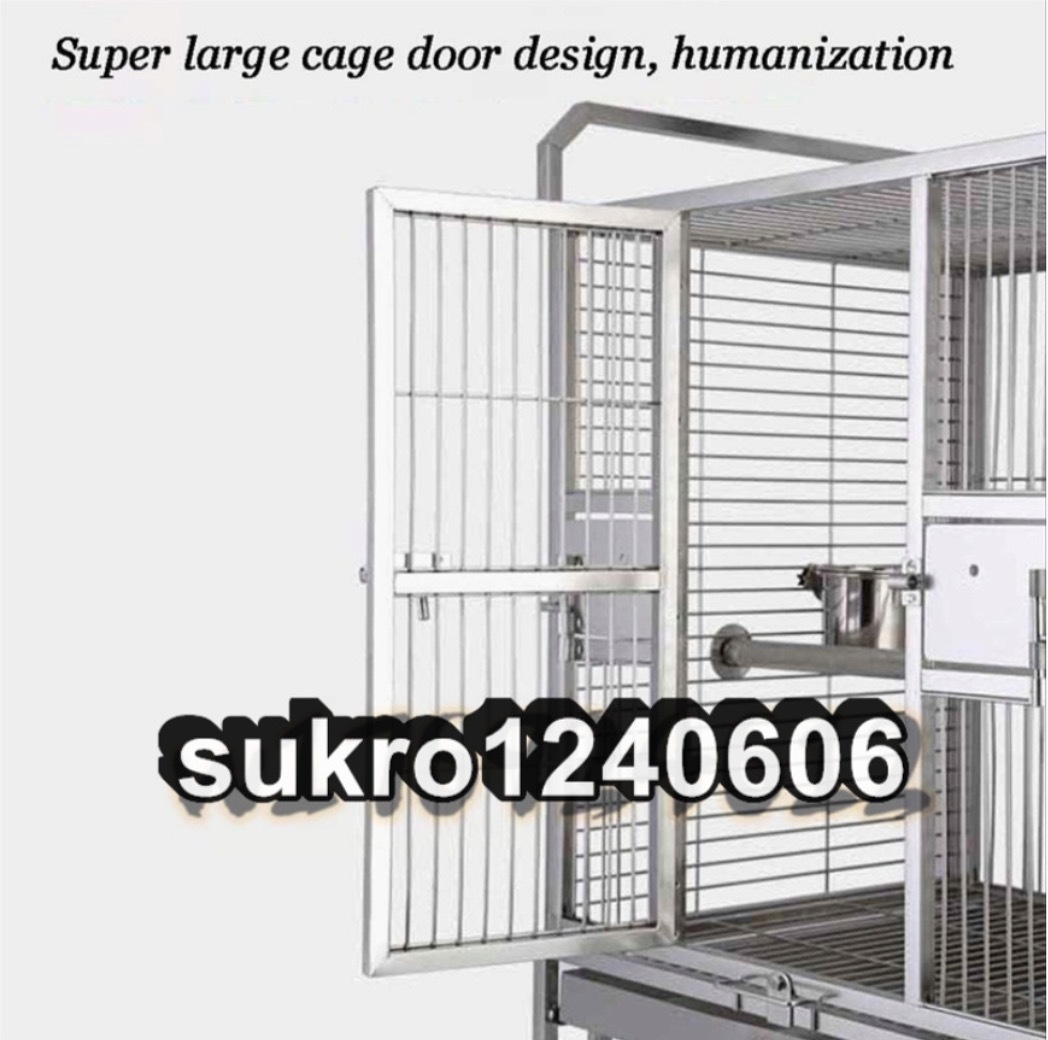  bird cage * cage gorgeous . large parrot cage, square. stainless steel steel. bird cage, middle garden dove breeding cage, with casters .56*49*90cm