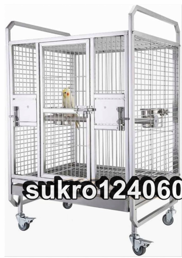  bird cage * cage gorgeous . large parrot cage, square. stainless steel steel. bird cage, middle garden dove breeding cage, with casters .56*49*90cm