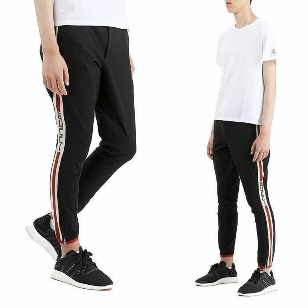 最高の品質 未使用 グッチ サイドライン ギャバジン ストレッチ パンツ