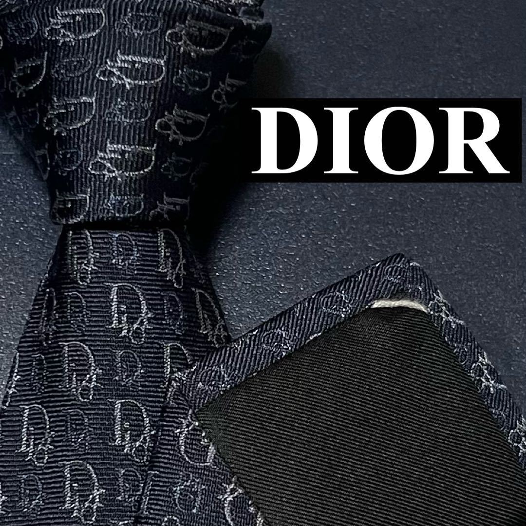 未使用級 現行 Dior HOMME ディオールオム ナロータイ ネクタイ シルク