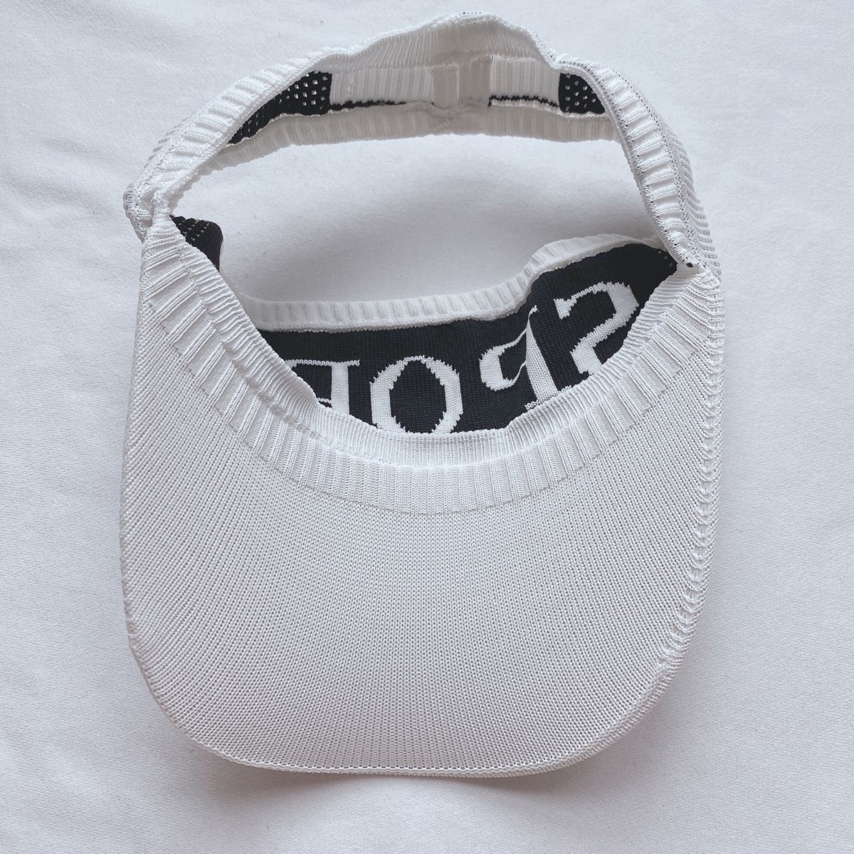 メッシュサンバイザー レディース メッシュ 帽子 UV対策 新品未使用 ホワイト フリーサイズ