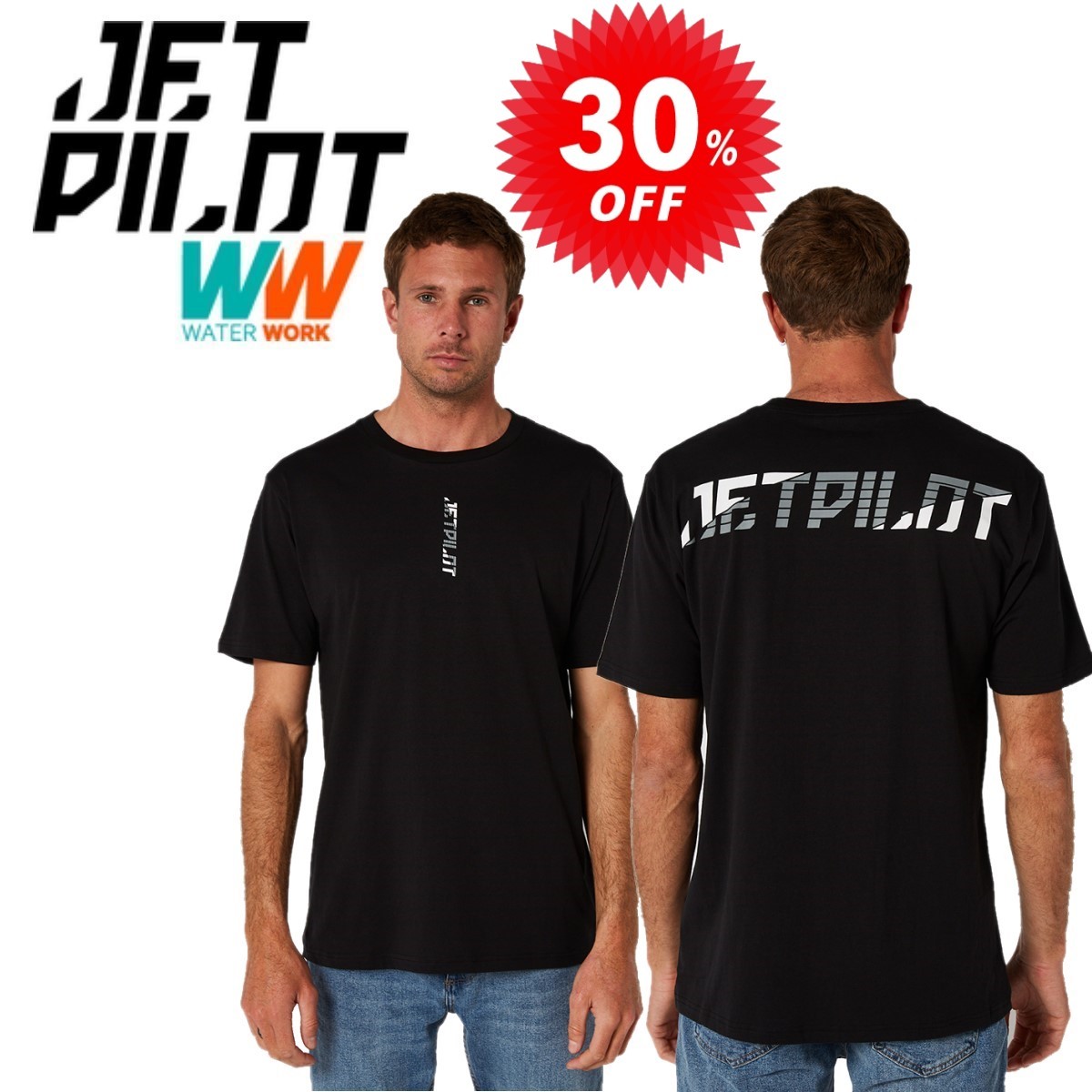 大きいサイズ ジェットパイロット JETPILOT セール 30%オフ Tシャツ 送料無料 スプライサー SS TEE W22600 ブラック 3XL_画像1