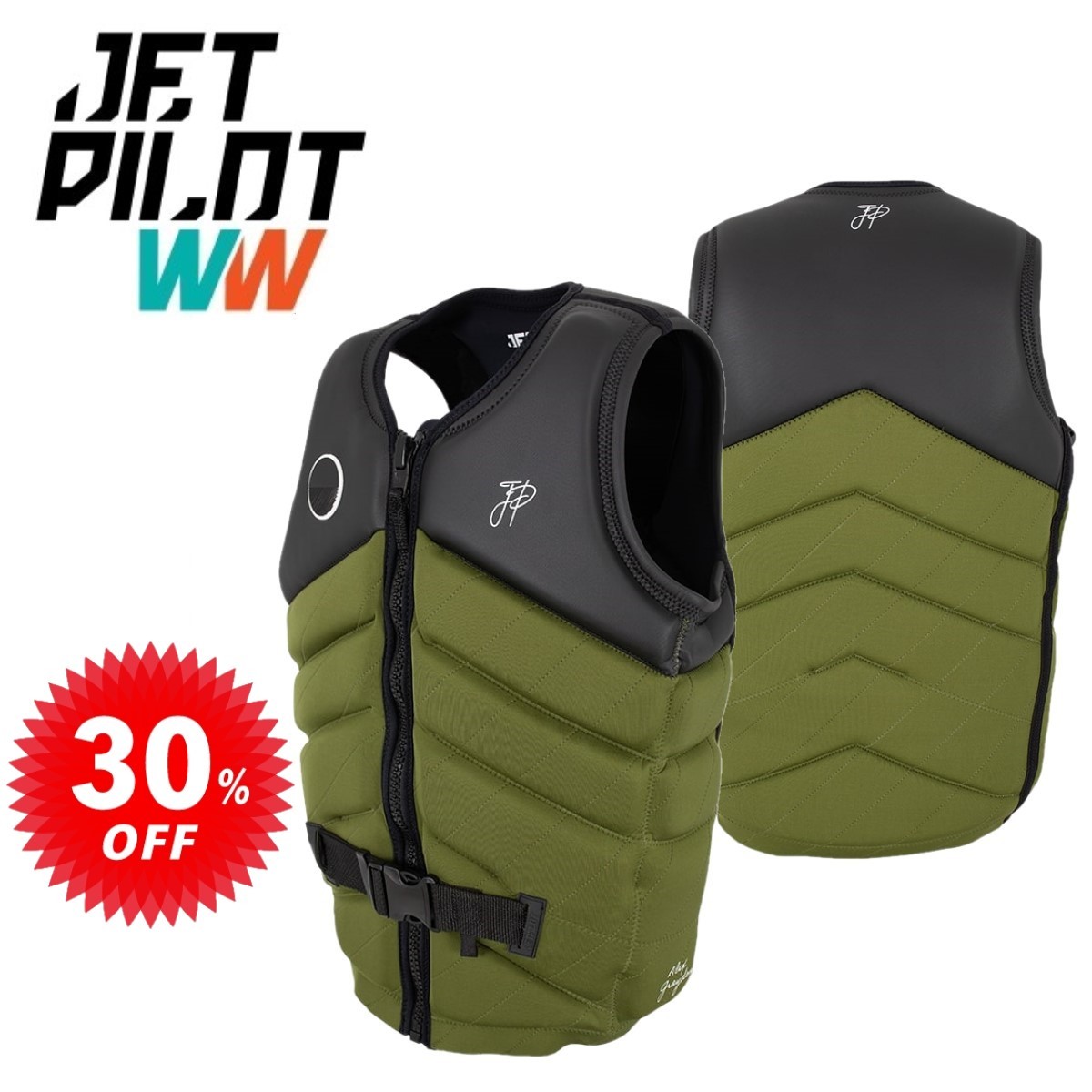 ジェットパイロット JETPILOT ライフジャケット セール 30%オフ 送料無料 アレックス X1 F/E ネオ ベスト JA21308 グリーン M