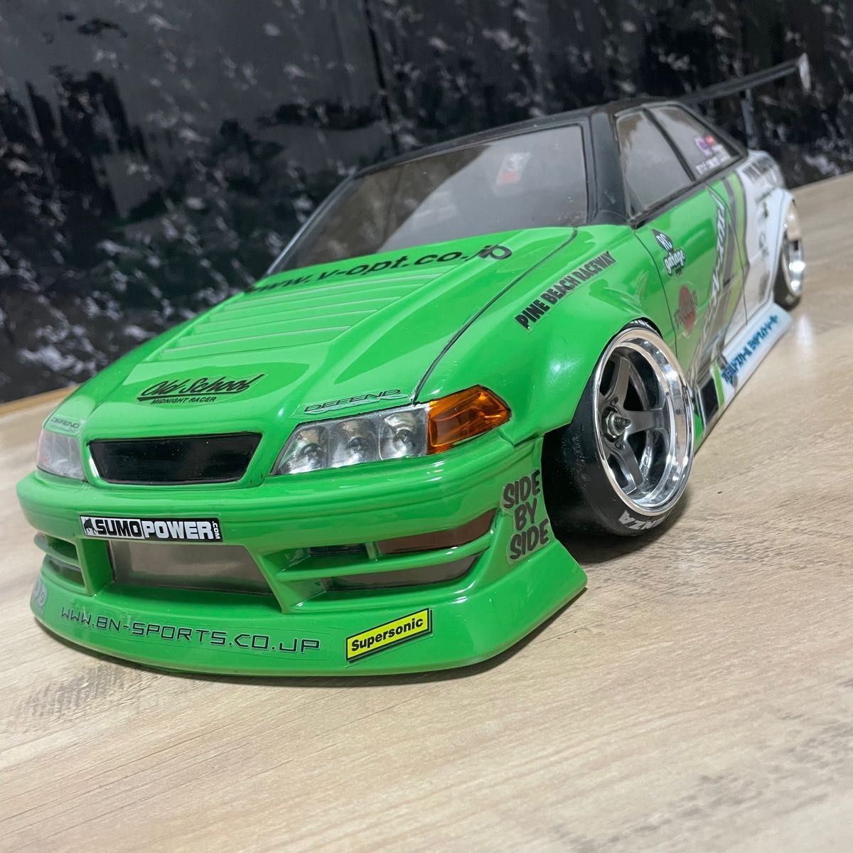 パンドラ トヨタ　マーク2　ドリフト　1/10 ラジコン　ボディ　rc 完成品 オーバーフェンダー