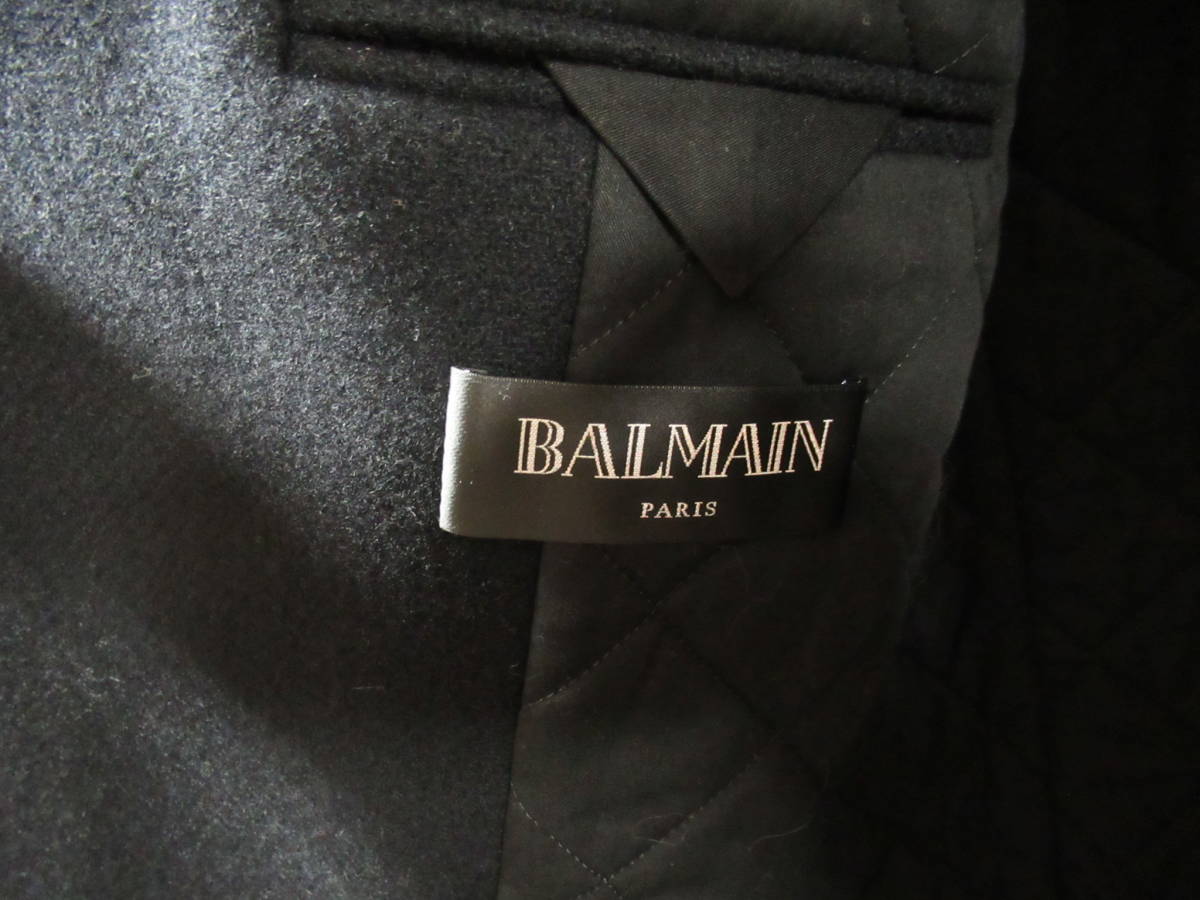 ★美品！名作！★BALMAIN★バルマン★憧れのショートPコート★希少な48★ _画像2