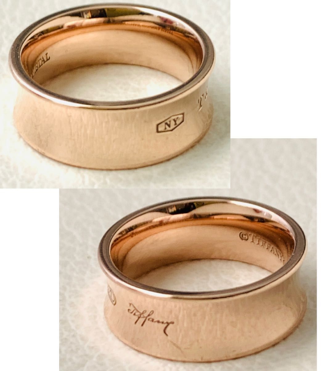 美品 ティファニー ルべドメタル リング 指輪 ナロー 10号 ワイド 希少-