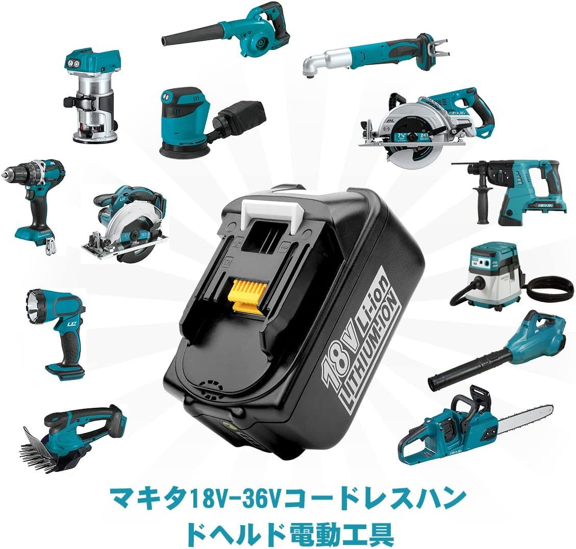 Powilling マキタ18V互換バッテリー マキタBL1860Bバッテリー18V 6.0Ah マキタ電動工具用バッテリーBL1_画像6