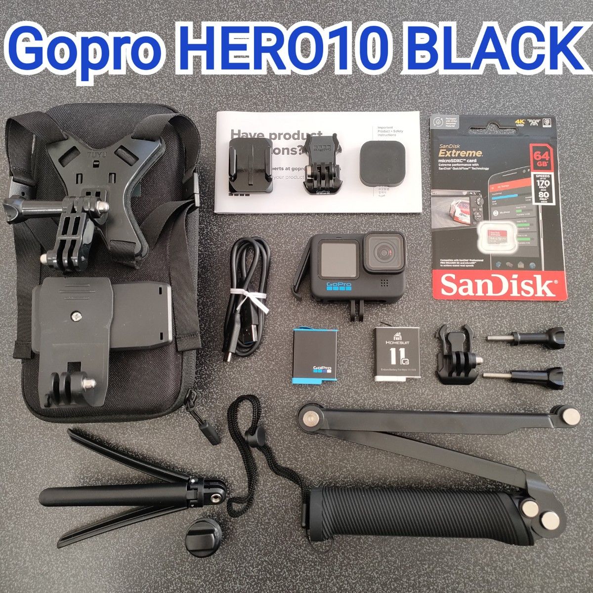 美品・お得セット】GoPro HERO10 BLACK 新品SD付|PayPayフリマ