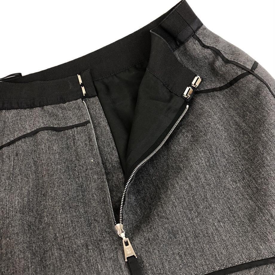 LOUIS VUITTON ルイヴィトンウール 膝丈 スカート グレー ブランド