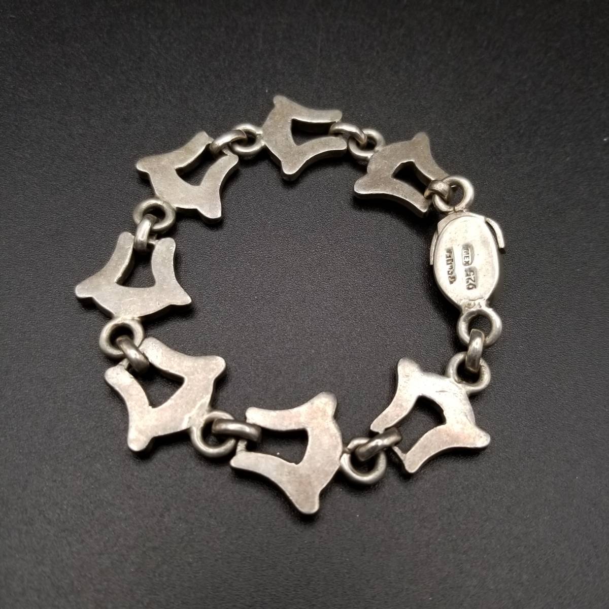 メキシコ 925 シルバー モダンデザイン チェーン リンク ビンテージ