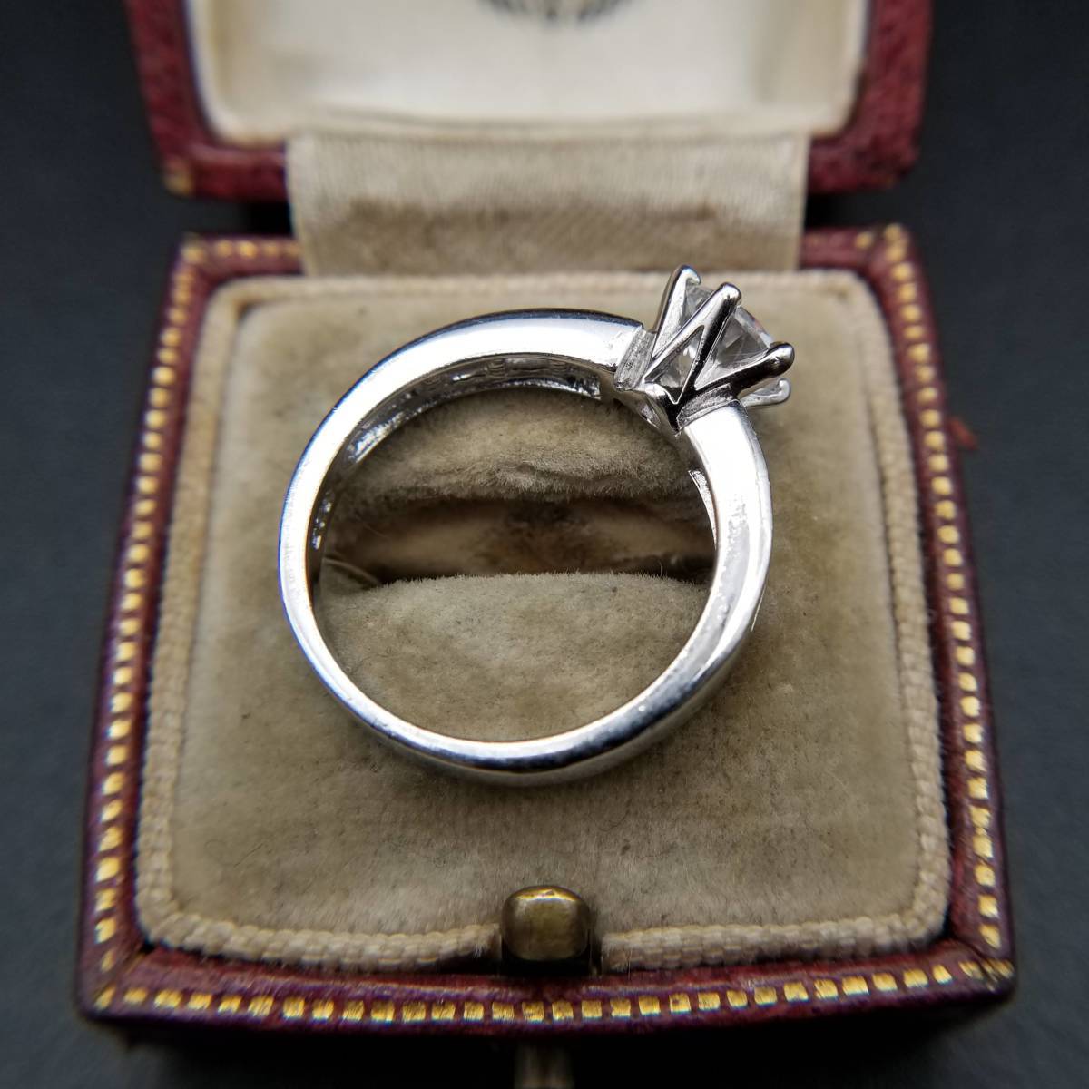  Vintage кольцо кольцо 925 серебряный цветной камень a-ru декоративный элемент печать sterling Showa Retro YSB1