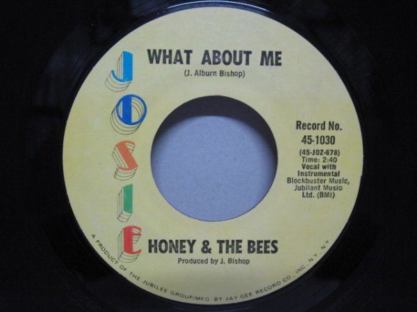 7” US盤 Honey & The Bees // It’s Gonna Take A Miracle (Medley) / What About Me -Josie 45-1030 (records)の画像2