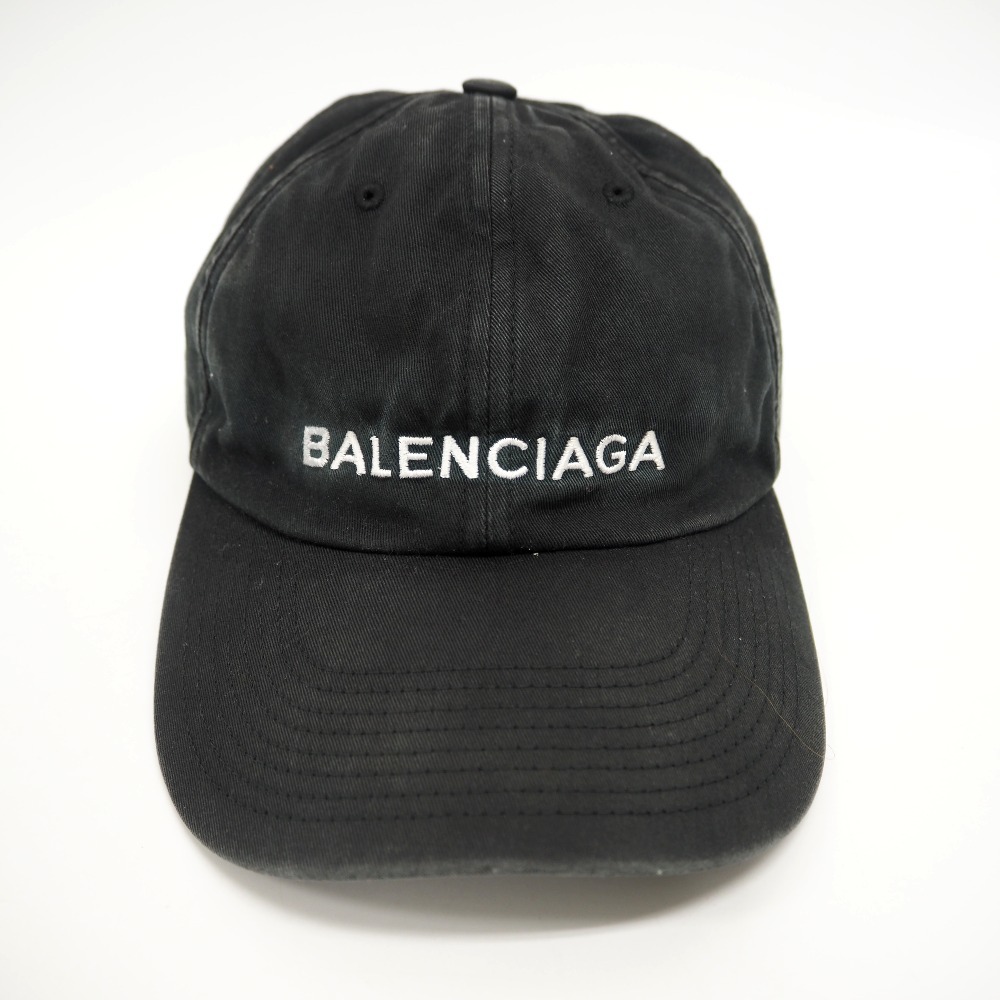 BALENCIAGA/バレンシアガ L  ロゴ コットン キャップ ブラック ユニ
