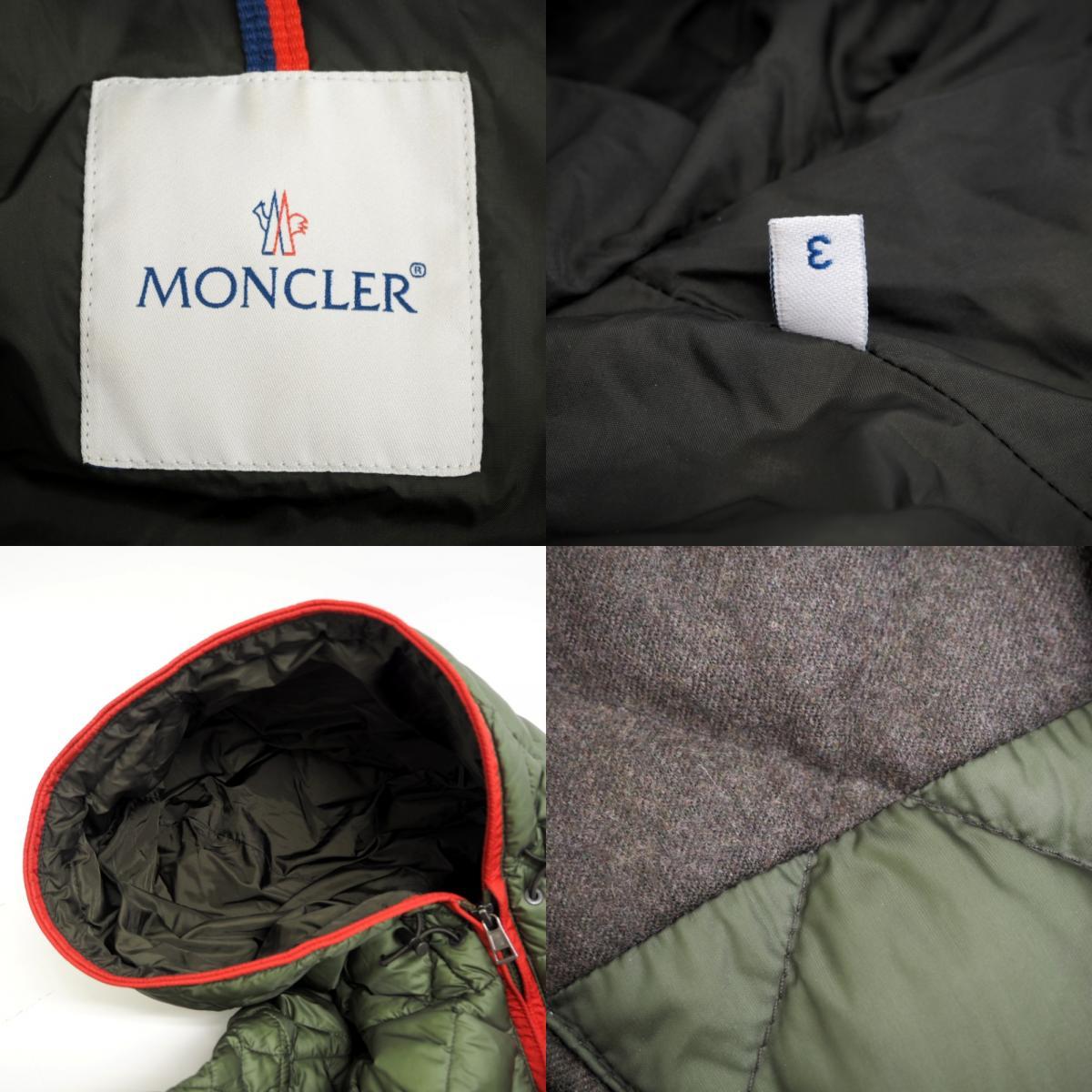 MONCLER/モンクレール GIMBERT 15年 3 ウール ダウンジャケット カーキ メンズ ブランド Yahoo!フリマ（旧） 9