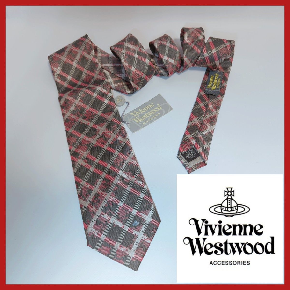 【新品タグ付き】Vivienne Westwood ヴィヴィアンウエストウッド イタリア製 ネクタイ シルク