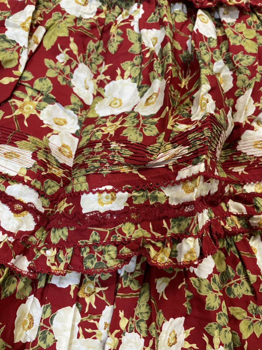 ピンクハウス 半袖ワンピース&3段スカートセット 花柄 ピコフリル_画像6