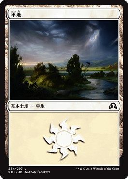 MTG　【Foil】 平地　基本土地　284　在庫日2枚まで　ホイル　イニストラードを覆う影　SOI　★他多数出品中_画像1