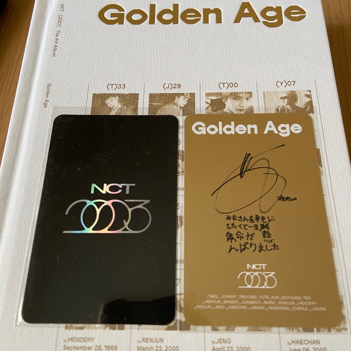 NCT 2023 Golden Age Archiving Japan exclusive ジェヒョン トレカ