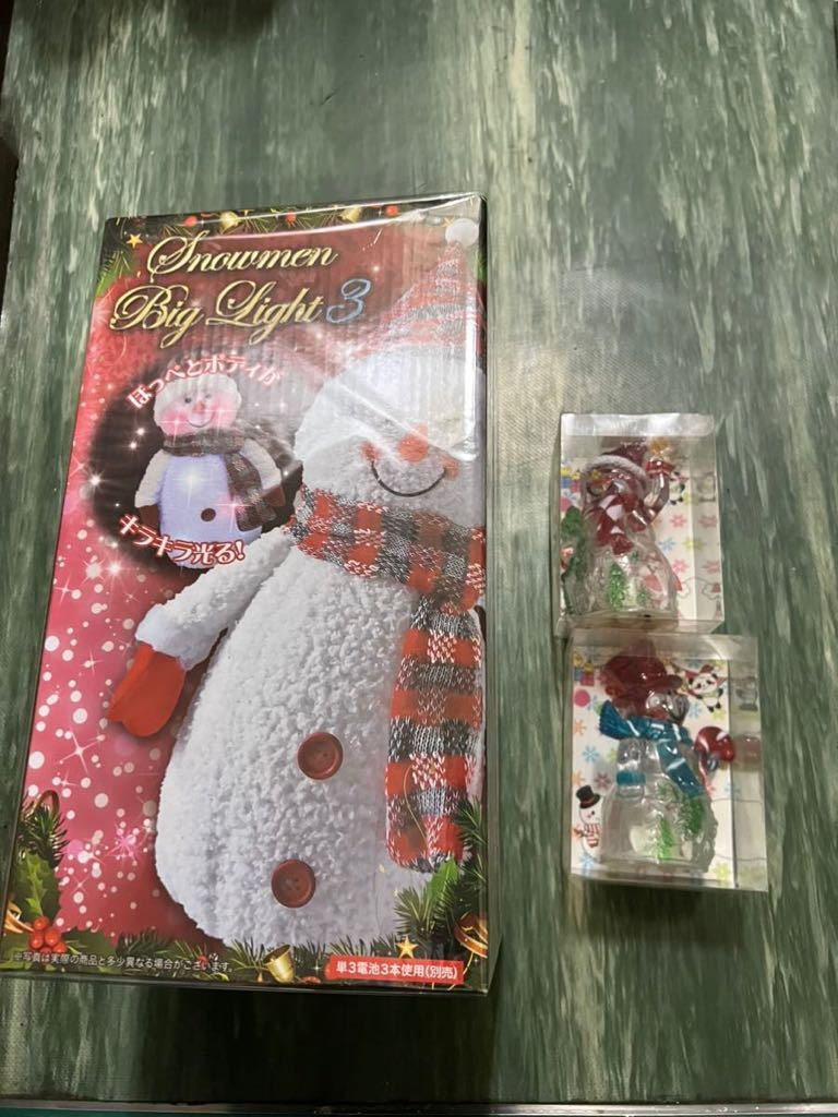 Snowmen Big Light 3 Red スノーマン ビッグライト レッド イルミネーションドール 2体 雪だるま クリスマス_画像6