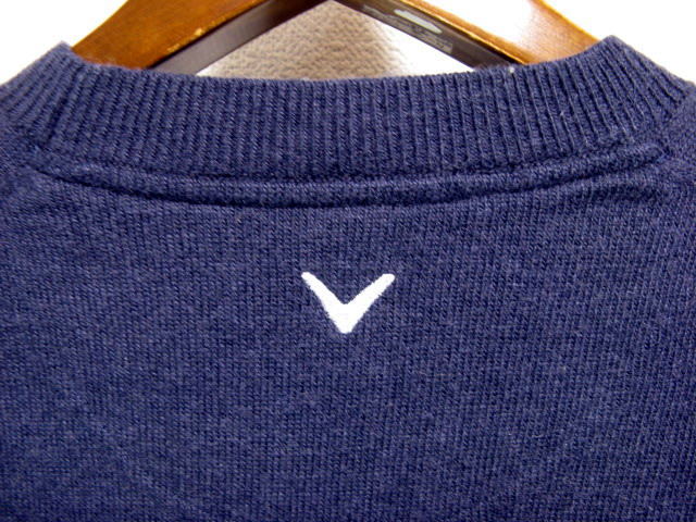 CALLAWAY Callaway вырез лодочкой свитер темно-синий размер LL(XL 2L) Golf одежда 