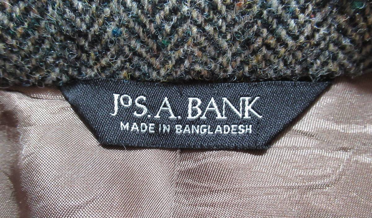 VINTAGE USA古着★JOS.A.BANK/ジョスエーバンク▼テーラードジャケット ツイードジャケット Harris Tweed ハリスツイード サイズ50 XXL_画像7