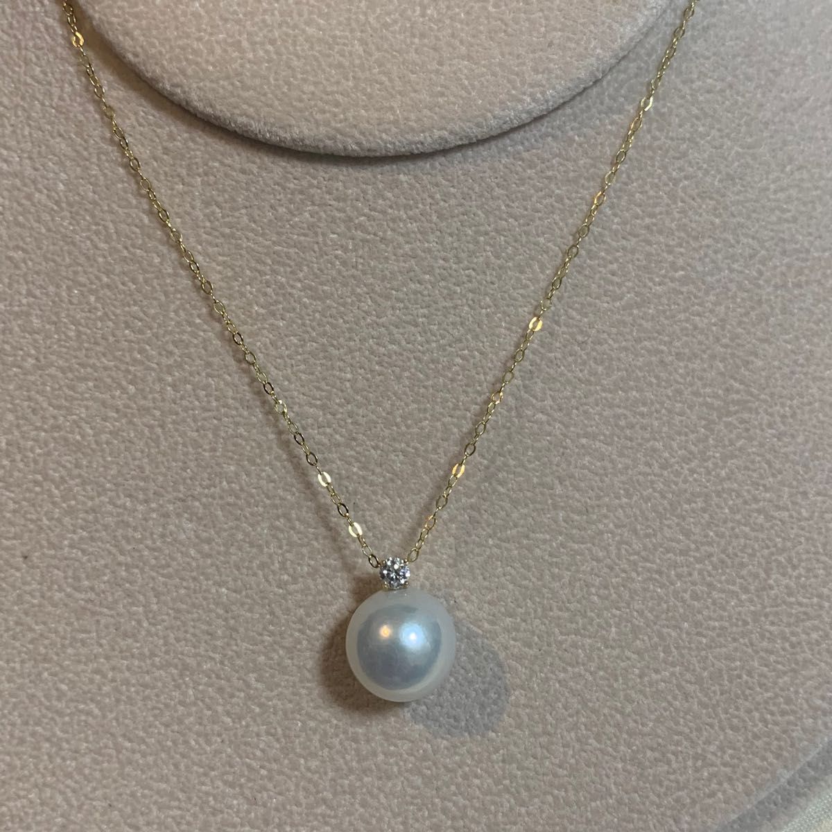淡水真珠　ペンダントトップ k18 大きめ　真珠ネックレス パールネックレスs925 金