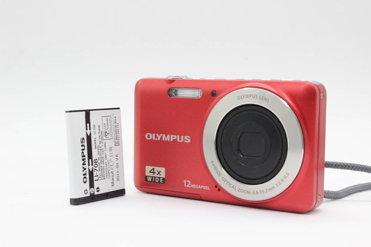 【返品保証】 オリンパス Olympus VG-110 レッド 4x Wide バッテリー付き コンパクトデジタルカメラ s1746