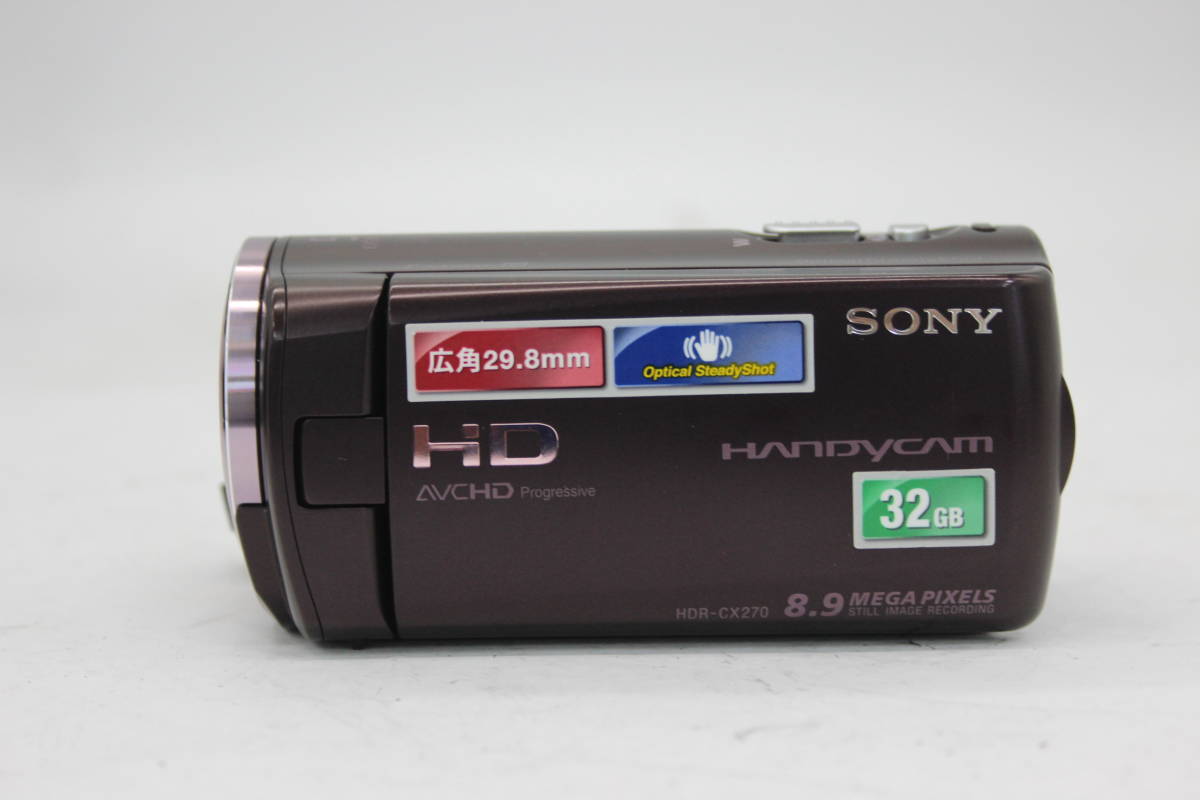 【返品保証】 【録画再生確認済み】ソニー Sony HANDYCAM HDR-CX270V ブラウン バッテリー 元箱付き ビデオカメラ s1802_画像3