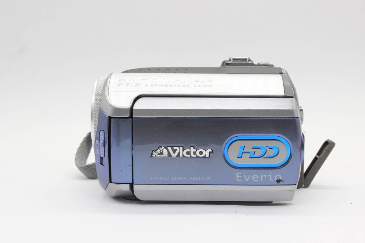 【返品保証】 【録画再生確認済み】ビクター Victor Everio GZ-MG255-A 2MEGA バッテリー付き ビデオカメラ s1815の画像3