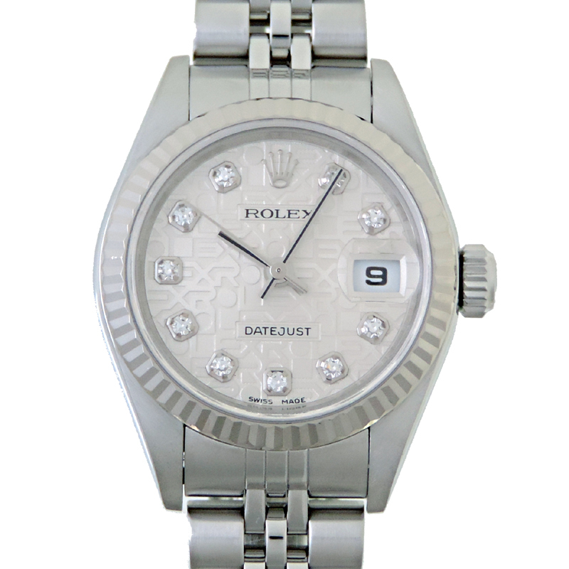 ［銀座店］ROLEX ロレックス デイトジャスト 10P ダイヤモンド F番 2003年製 79174G 腕時計 レディース DH75976
