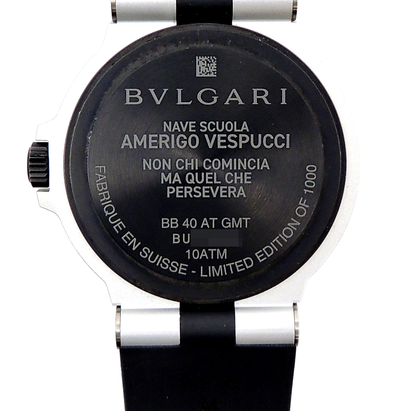 ［銀座店］BVLGARI ブルガリ アルミニウム アメリゴ ヴェスプッチ 世界限定1000本 2022年購入品 103702 (BB40 AT GMT) 腕時計 DH73374_画像4