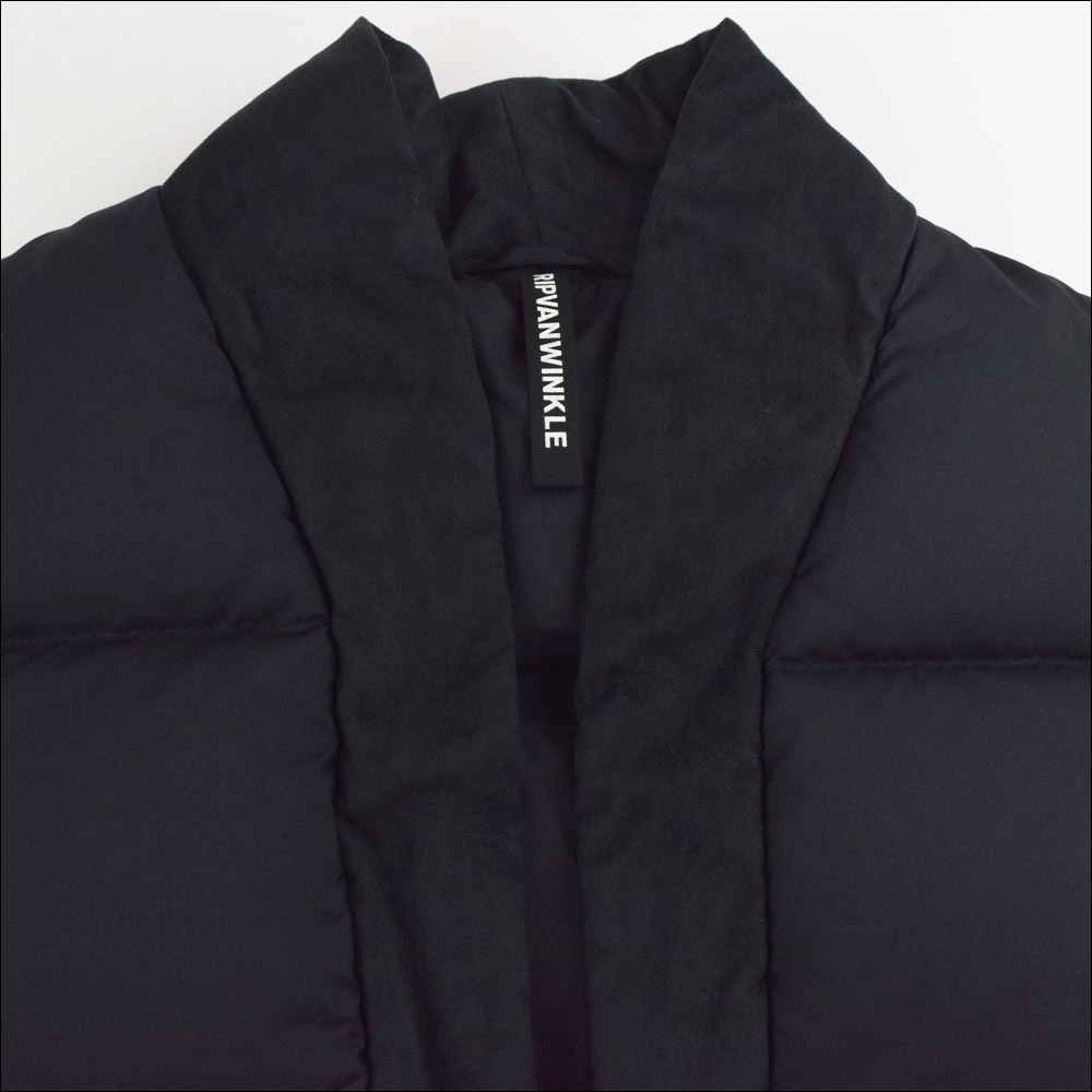 未使用 RIPVANWINKLE リップヴァンウィンクル DOWN VEST ダウンベスト 5 ブラック RB-351_画像4