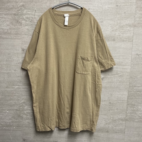 YAECA STOCK ヤエカ ストック YA-39012 ポケットtシャツ size L ベージュ【中目黒t10】_画像1