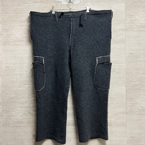 Yohji Yamamoto POUR HOMME ヨウジヤマモトプールオム ウールフェルトパンツ グレー size3 【中目黒B10】_画像1