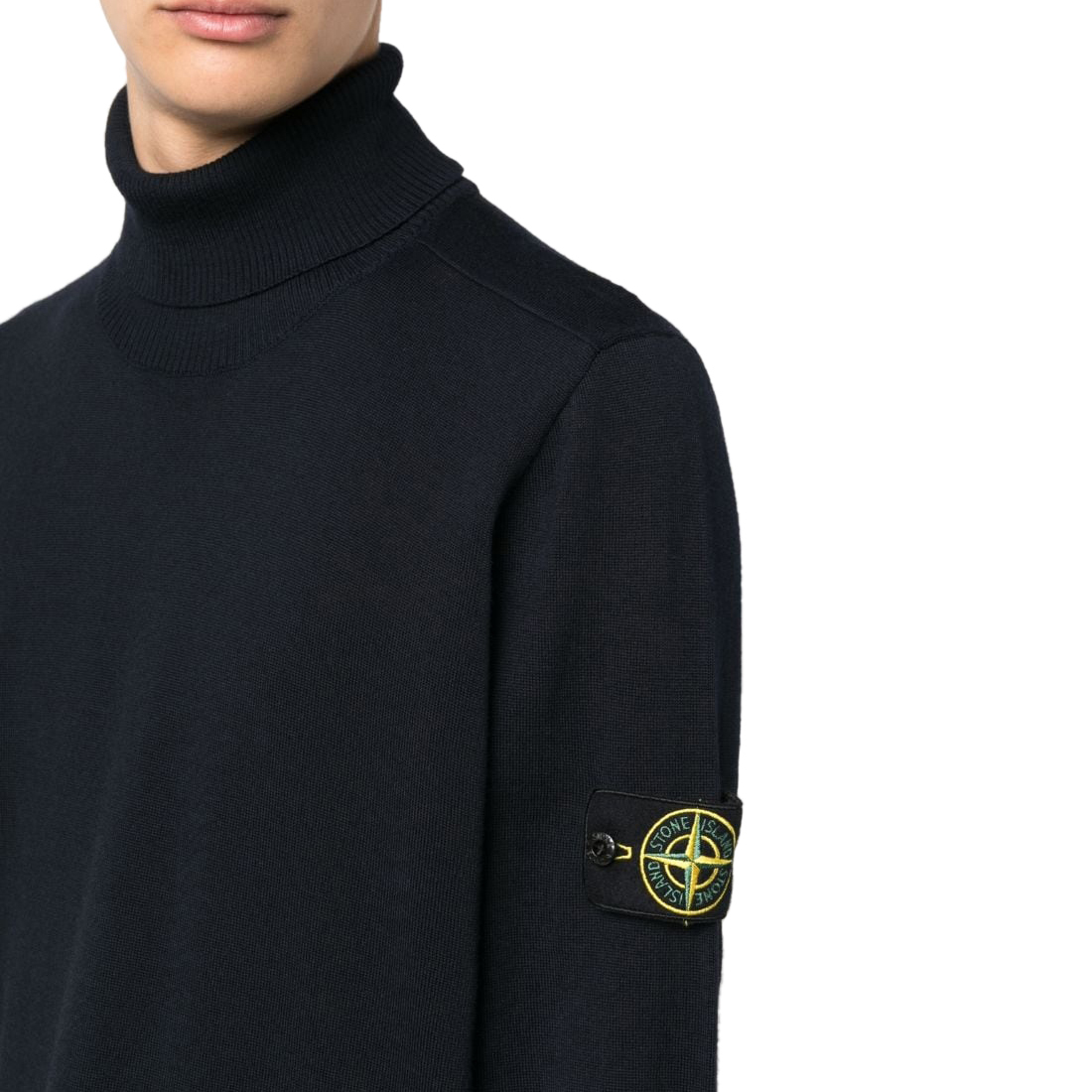 送料無料 1 STONE ISLAND ストーンアイランド 7915525C4 A0029 ブラック タートルネック ニット セーター size L