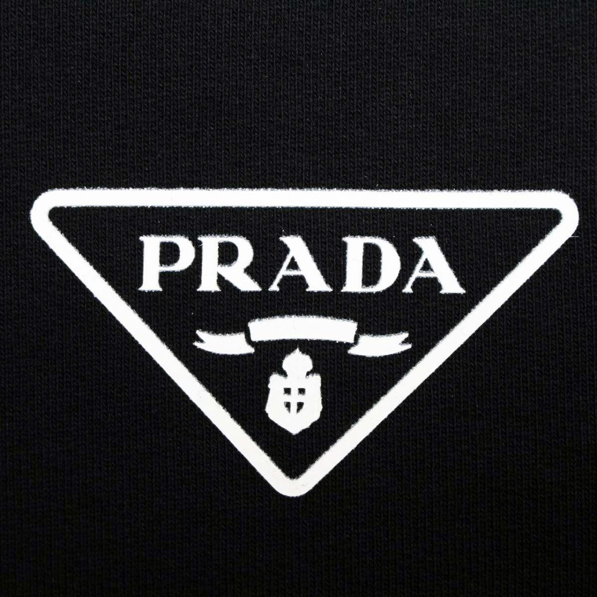 送料無料 2 PRADA プラダ UJL20A 10UF F0002 ブラック ロゴ パーカー フーディ size XXL