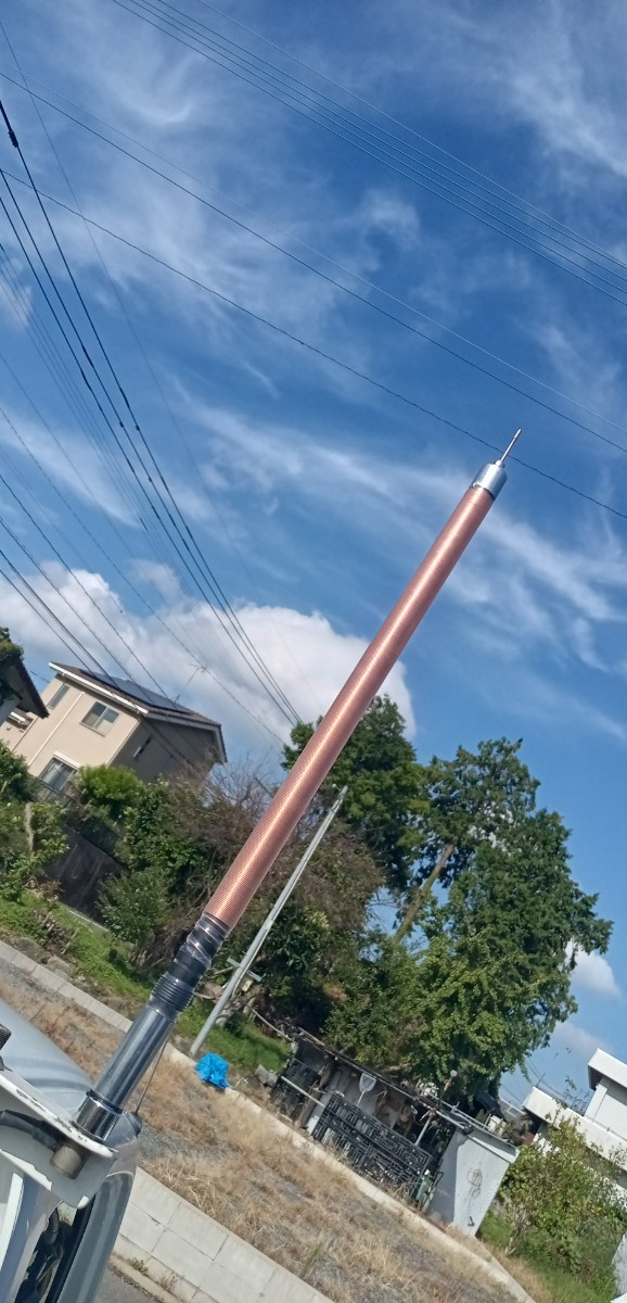 7Mhz 極太 極短 58cm 8分の5λ ヘリカル ワンオフ SWR 動作