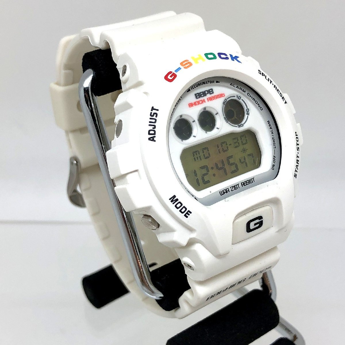 極美品 G-SHOCK ジーショック CASIO カシオ 腕時計 DW-6900 アベイシングエイプ APE BAPE コラボ 三つ目 デジタル 【IT1ZVEV1SBEO】_画像2