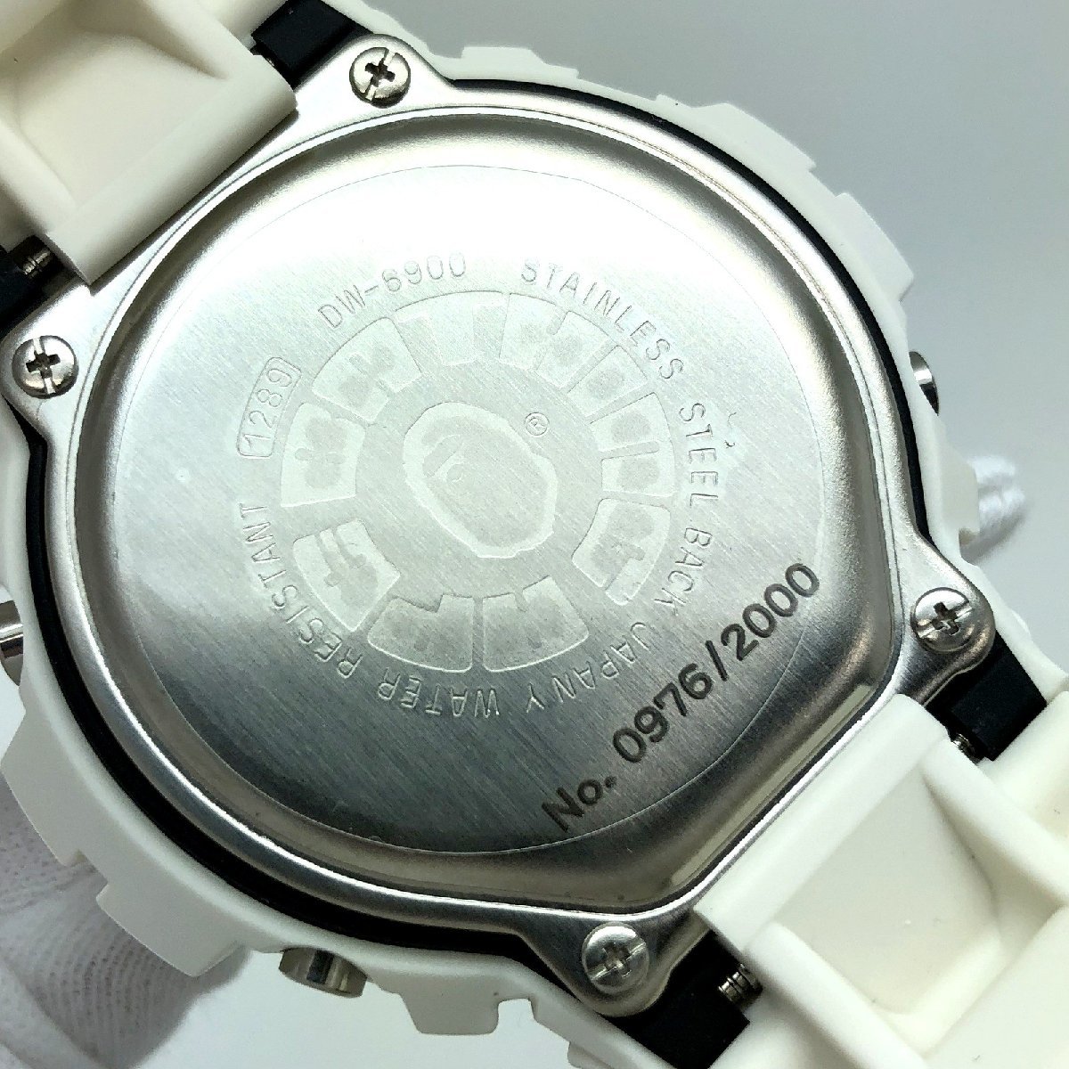 極美品 G-SHOCK ジーショック CASIO カシオ 腕時計 DW-6900 アベイシングエイプ APE BAPE コラボ 三つ目 デジタル 【IT1ZVEV1SBEO】_画像7